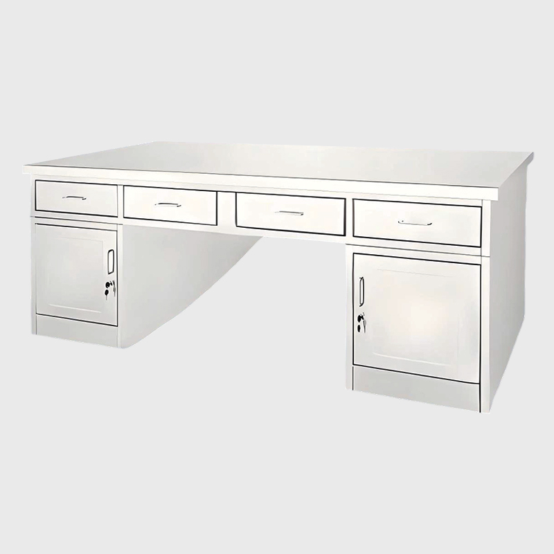 โต๊ะทำงานสแตนเลสของโรงพยาบาลพร้อมลิ้นชัก