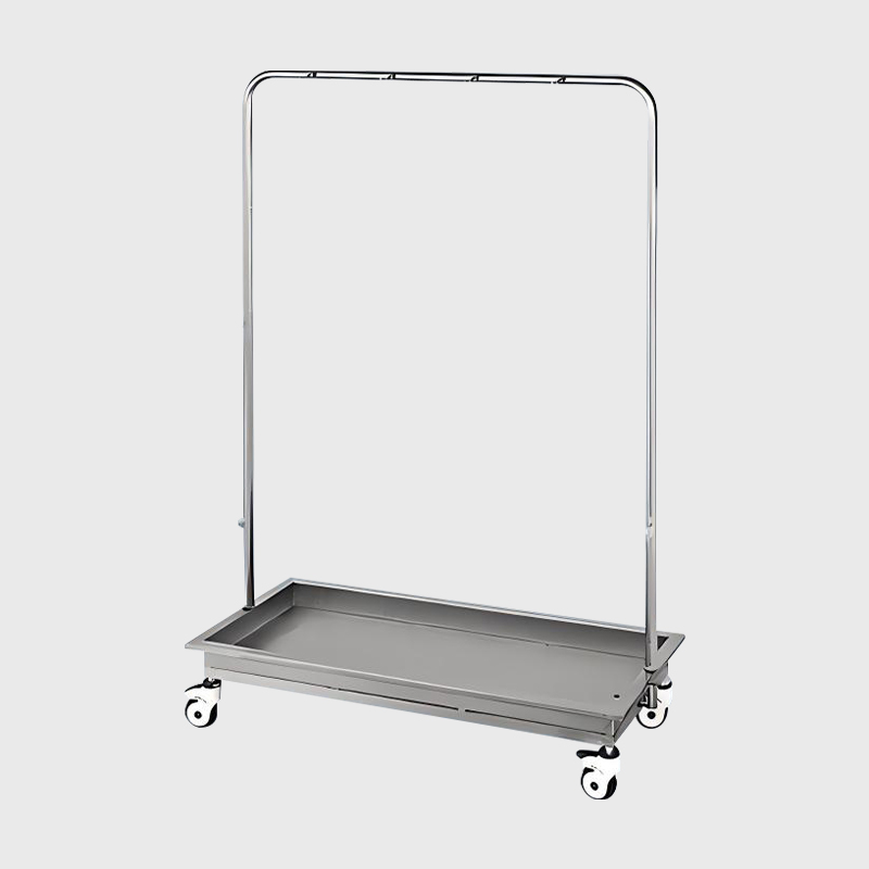 ชั้นวางม็อบสแตนเลสทางการแพทย์แบบเคลื่อนย้ายได้